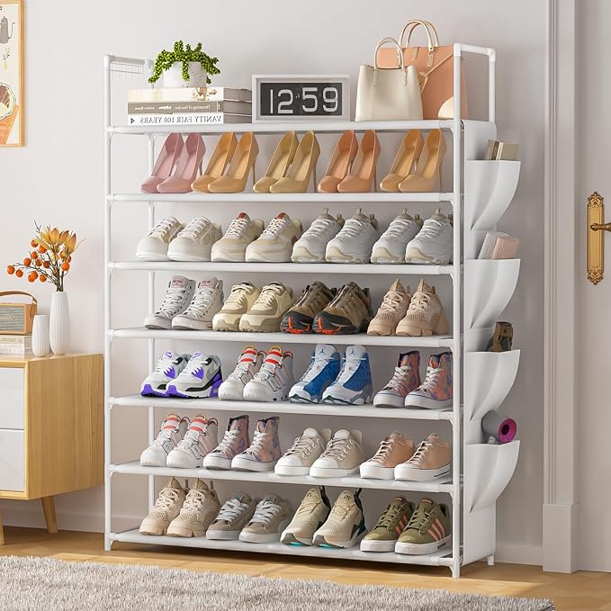 OYREL Shoe Rack 7 Tier Tall 28-35Pairs Organizer Storage - Image 5