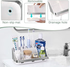GFWARE Toothbrush Holders for Bathrooms Countertop Organizer - Kids Electric Toothbrush and Toothpaste Holder Detachable 7 Slots Tooth Brush Organization Bathroom Accessories Storage Vanity, Silver - Image 4