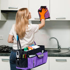 Large Cleaning Caddy for Cleaning Suppliers Organizer,15" Storage Organizer for House Clean Essential, Wearable Cleaing Bag, Storage Caddy for Housekeeping - Image 2