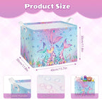 Collapsible Storage Basket Collapsible Fabric Laundry Basket with Handles - Image 3