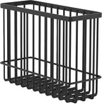 2 Pack Cabinet Door Organizer, Foil and Plastic Wrap Organizer, Wall Mounted Kitchen Organizers and Storage Wire Basket, Pantry Door Storage Kitchen Wrap, Black - Image 6