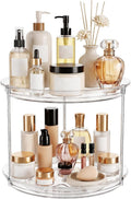 360° Rotating Makeup Organizer Skincare Organizer Countertop Clear by LazySpin