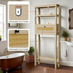 Over Toilet Storage Cabinet with Barn Door & Adjustable Shelves - Image 5