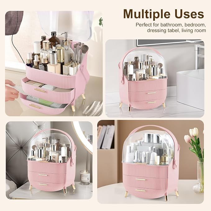 Makeup Organizer for Vanity, Large Capacity Skincare Organizer Countertop - Image 5