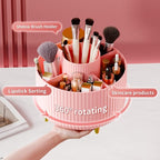 fanado 360° Rotate Makeup Brush Holder Organizer, Makeup Organizers Countertop, Makeup organization and Skincare Storage for Vanity, Desktop, Bathroom (Pink) - Image 2