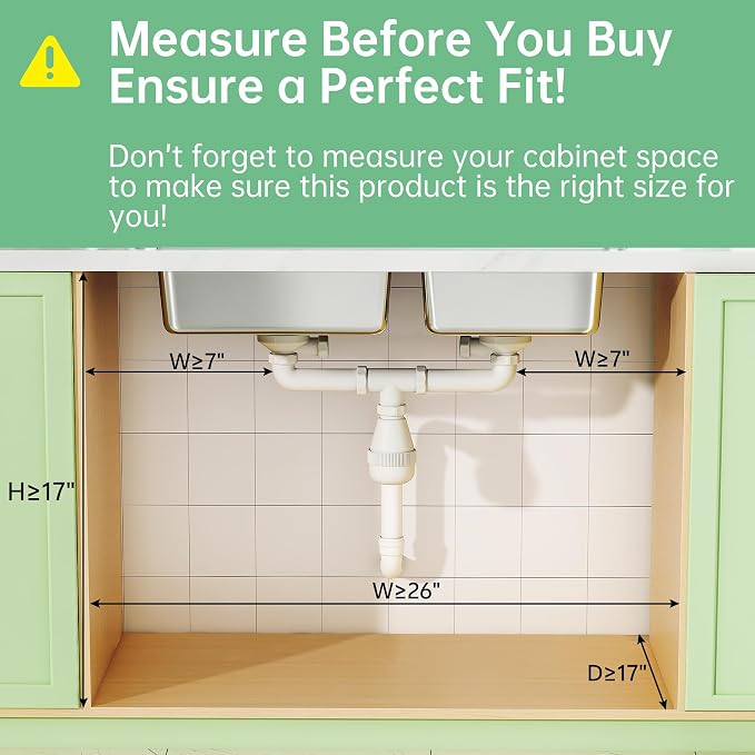 2-Pack 3-Tier Under Sink Organizer, Slide Out Cabinet Storage, Kitchen/Bath - Image 3