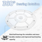 WOPPLXY 4 Pcs 8 Inch Lazy Susan Turntable Acrylic Ball Bearing Rotating Tray, Clear Turntable Organizer, Rotating Base Clear Acrylic Plates for Pantry, Cabinet, Spices, Makeup, (360˚ Rotation) - Image 4