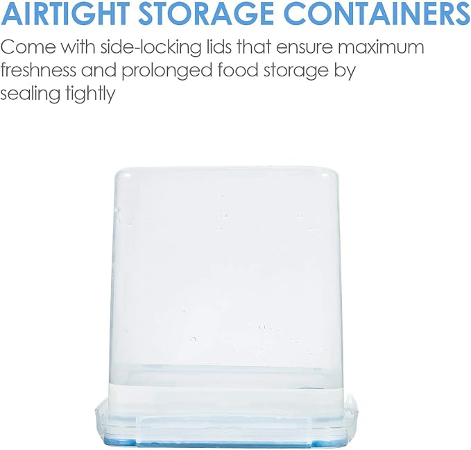 Vtopmart 2.5L / 84.5oz Food Storage Containers, 4 PCS, Blue - Image 4