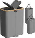 SONGMICS Laundry Hamper with 2 Lids, 150L Laundry Basket，2 Compartments by Unknown