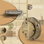 Lazy Susan Turntable Organizer for Table Top, 10’’ Round Wooden Lazy Susan for Cabinet Kitchen Countertop Pantry Dining Coffee Table for Condiments Spices, Rustic Bathroom Vanity Tray for Soap Candle - Image 2