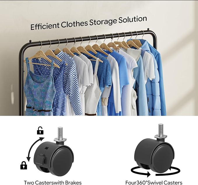 Simple Trending Clothing Rack, Portable Garment Rack, Clothes Rack, Black - Image 4