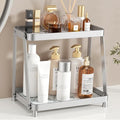 2-Tier Acrylic Bathroom Vanity Organizer, Silver by LEWONO