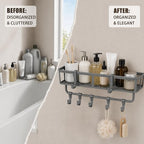 Shower Caddy Hanging 1 Pack, Rustproof Adhesive Corner Shower Shelves - Image 8