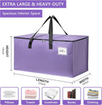 Moving Bags Heavy Duty Lavender Purple – Large Packing Bags for Moving, Extra Large Storage Totes with Zippers and Handles - Image 2