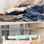 GUANJUNE Clothes Pants Hangers, Space-Saving Skirt Holders with 360 ° Swivel Hooks, Adjustable Clips, Trouser Hangers, Clothes Coat Garment Jeans Hangers (30 Pack, Green) - Image 5