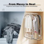 Clear Garment Bags for Hanging Clothes 3-piece set(43,50,60) inch - Image 4