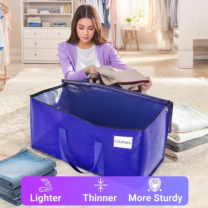 FabSpace Large Moving Storage Bags Heavy-Duty for Clothes, 4 Pack - Image 6