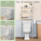 Over the Toilet Storage Shelf 3-Tier Adjustable Bathroom Organizers and Storage Shelves Bathroom Rack Above Toilet Storage with Paper Holder and 4 Hooks Space Saver Storage for Laundry - Image 6