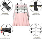 TOPIA HANGER 4 Tier Metal Skirt Hangers with Clips 80% Space Saving 2 Pack - Image 5