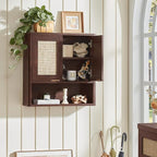LEYAOYAO Rattan Bathroom Wall Storage Cabinet, Boho Medicine Cabinet - Image 5