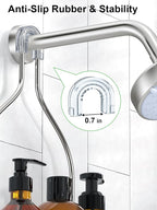 SMARTAKE Hanging Shower Head Caddy, Shower Shelf Organizer, Silver - Image 5