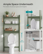 SONGMICS 3-Tier Bamboo Over The Toilet Storage, Adjustable Shelf, 66.9''H - Image 7