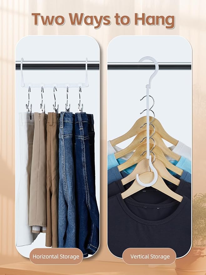 HOUSE DAY Space Saving Hangers 8 Pack, Closet Organizers and Storage | Space Saving - Image 4