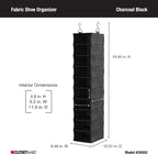 ClosetMaid 10-Shelf Fabric Hanging Shoe Storage Organizer for Closet, Charcoal Black - Image 6