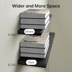 BAYKA Black Floating Shelves 22.5in, Set of 3, Wall Mounted for Wall Decor - Image 6