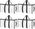 Songrey Extra Large Heavy Duty Moving Bags, 4 Pack, Clear by Unknown