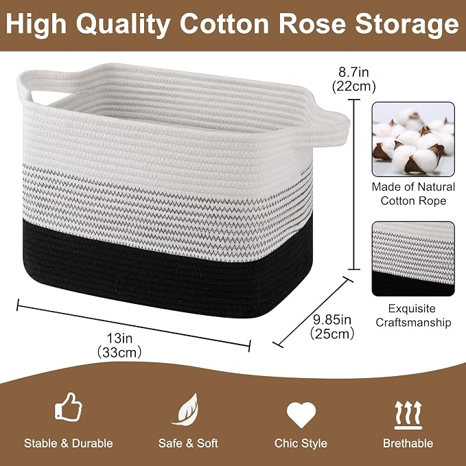OIASKET Storage Basket for Organizing 3 Pack, Woven Baskets for Storage - Image 2