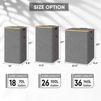 BALEINE 100L Laundry Hamper with Lid, Large Laundry Basket Bin - Image 3