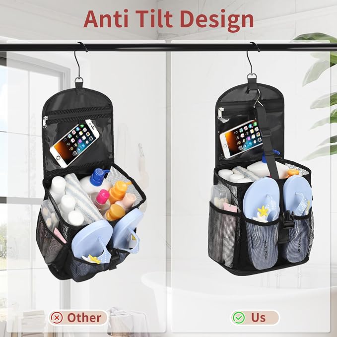 Mesh Shower Caddy Portable Shower Bag for College Dorm Room Essentials - Image 3