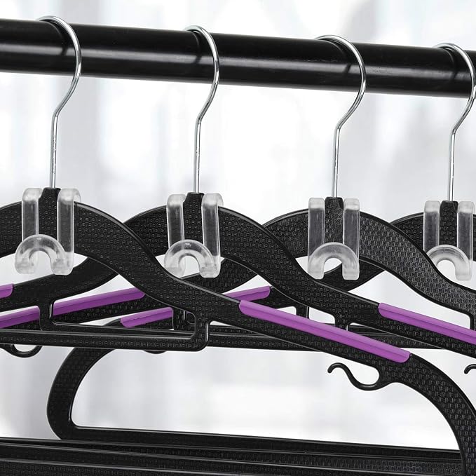 Mlici 60 Pack Space Saving Hanger Hooks, Connector Hooks for Closet, Clear - Image 2