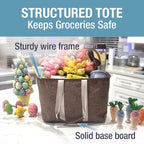 CleverMade Collapsible Tote LUXE, 30L Structured Tote Bag with Handles - Image 3