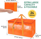 BALEINE 8-Pack Oversized Moving Bags with Reinforced Handles, Heavy-Duty Storage Tote for Clothes, Moving Supplies (Orange, 8-Pack) - Image 2