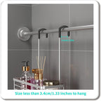 HapiRm Hanging Shower Caddy Organizer - No Drilling Shower Organizer with Hooks, Rustproof & Waterproof 304 Stainless Steel Bathroom Shelves - Silver - Image 6