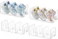 HBlife Widened 4.17 Inch Clear Acrylic Kids Shoe Rack for Closet Organizers and Storage, Small Shoe Rack 3 Sections Toddler Baby Shoe Storage Organizer Shelf, Desk File Book Purse Organizer(4 Pack) by HBlife