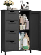 VASAGLE Floor Storage Cabinet, Farmhouse, 4 Drawers and 1 Door,32.3" H by Unknown