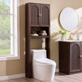 72" Over The Toilet Storage Cabinet, Wooden Bathroom Storage Cabinet, Brown by IFGETEnrichYourLivingSpace