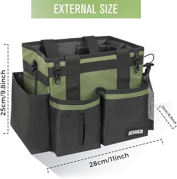 SCAVATA Compact Wearable Cleaning Caddy with Handle & Shoulder Straps - Image 5