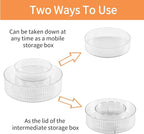 vacane Plastic Lazy Susan Organizer,2 Tier Rotating Storage Turntable for Cabinet Clear Spice Rack,Makeup Spinning Organizer,Countertop Organizer for Kitchen,Pantry,Bathroom,Office - Image 4