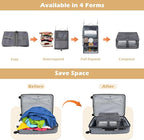 Surblue Hanging Shelves Travel Storage Bag Compression Packing Cube for Suitcase Collapsible with Extension Layer Large Capacity, Grey,XL - Image 3