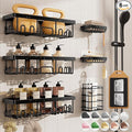 Veken Shower Caddy 6-Pack, Bathroom Organizers and Storage Shelves, Black by Veken