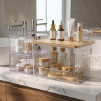 Hudgan Under Sink Organizers 3 in 1, Stackable Acrylic Bathroom Storage, Trash Bag Dispenser and Dishwasher Pods Holder for Kitchen and Laundry Room Organization - Image 5
