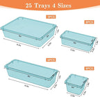 SpaceHacks 25 PCS Plastic Drawer Organizer, 4-Size Versatile Organizer Trays & storage Bins - Image 2