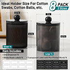 8 Pack Acrylic Qtip Holder Dispenser for Cotton Swabs, Balls, Floss Picks - Image 3