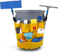 Trash Can Caddy Bag | Brute/Uline Compatible | Fits 32-55 Gallon Can XL Size | 12 Pockets | Heavy Duty Vinyl | Cleaning Supplies Caddy Organizer. by FaragJanitorial
