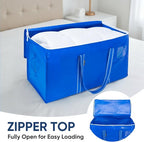 BALEINE 8-Pack Oversized Moving Bags with Reinforced Handles, Heavy-Duty Storage Tote for Clothes, Moving Supplies (Royal Blue, 8-Pack) - Image 6