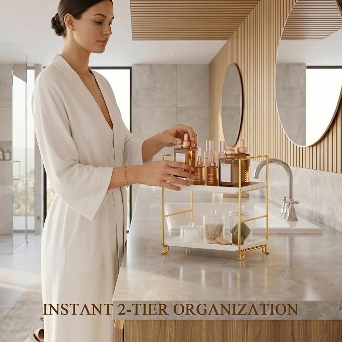 FSyueyun 2-Tier Bathroom Countertop Organizer, Makeup Organizer for Vanity - Image 6